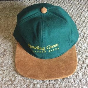 Vintage ‘Bowling Green’ Geoffrey Beene Green Hat w/ Suede Brim - Snapback